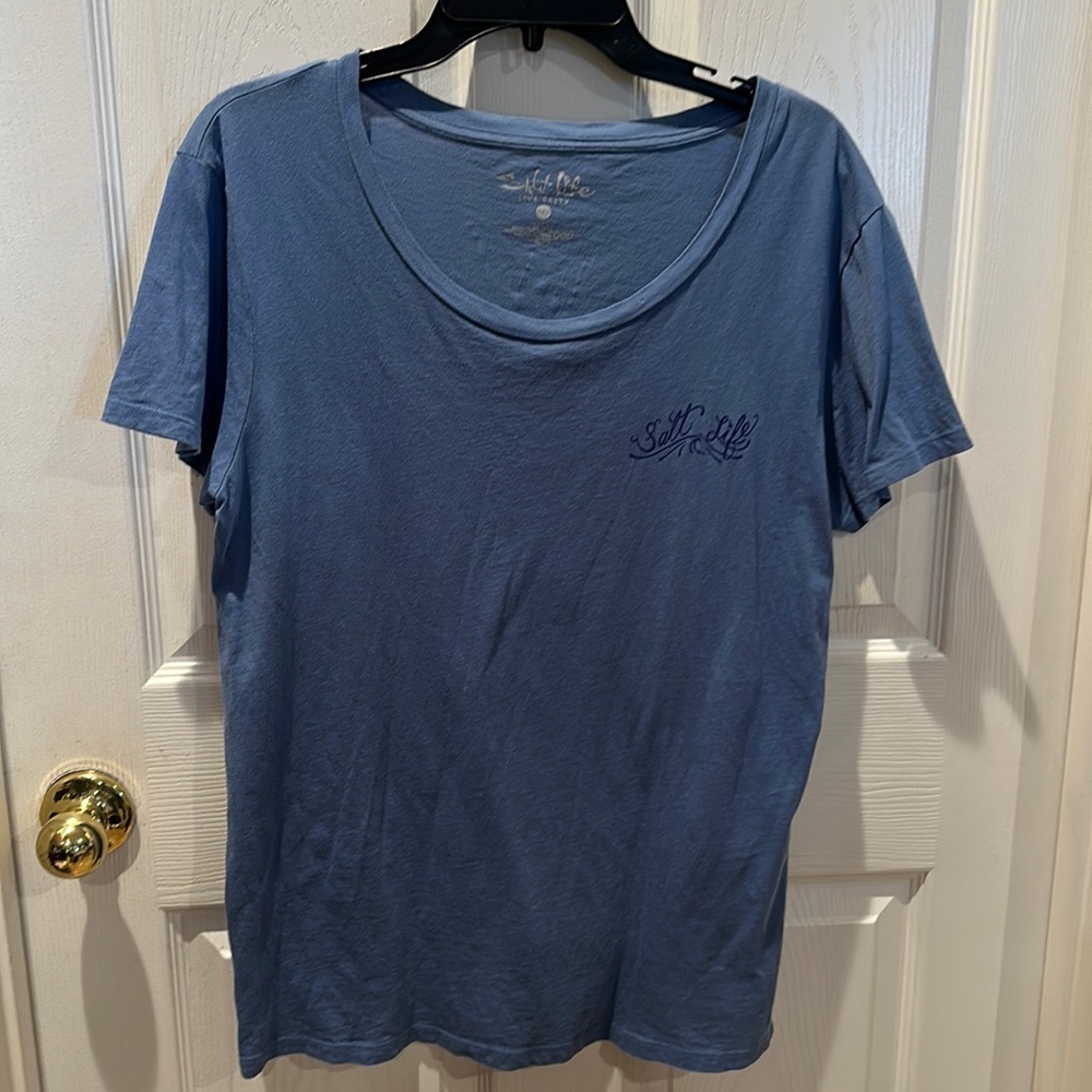 SALT WASHED blue Salt Life Shirt, Blue short sleeve t shirt medium